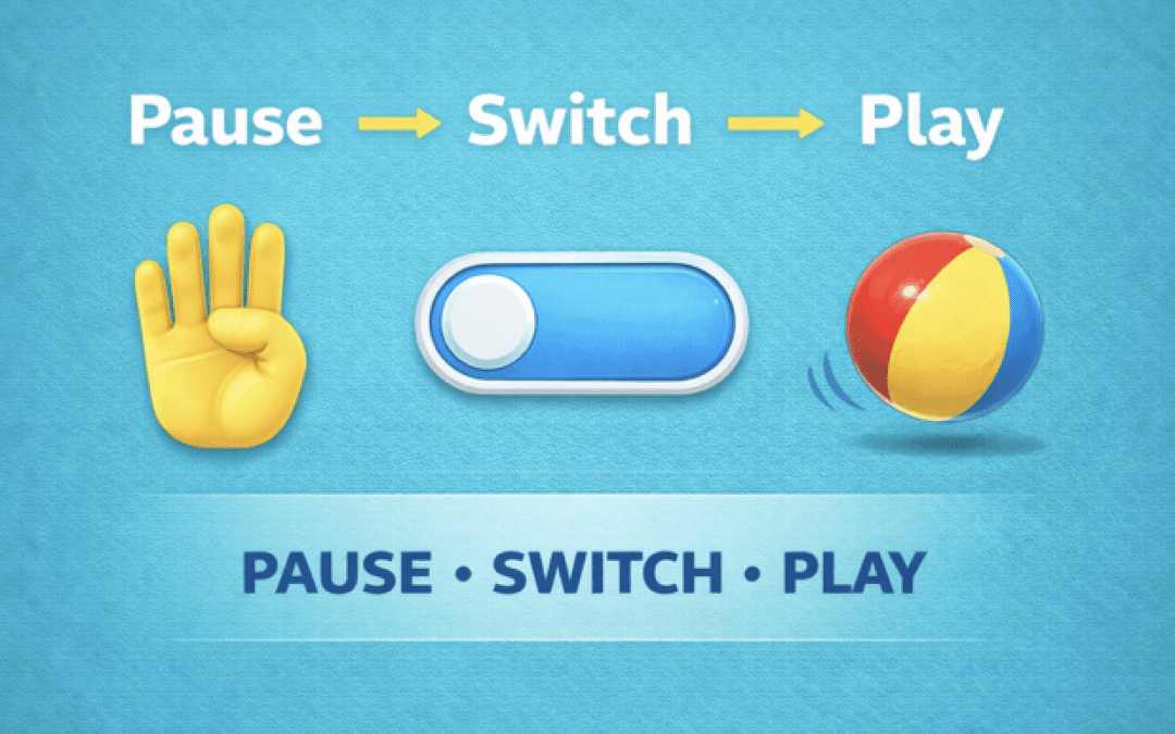 How to get unstuck: Pause – Switch – Play